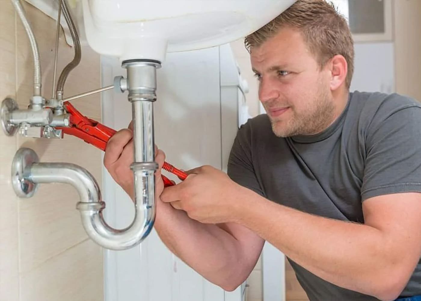 Leak repair plumbing work